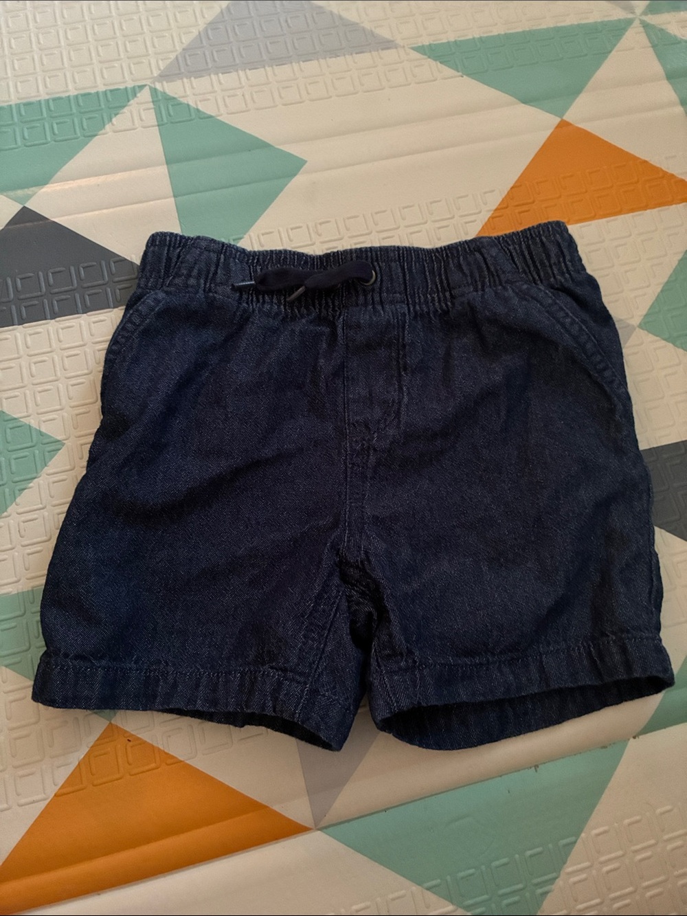20/25$ 🧸 Kids Elastic Waist Navy Blue Denim Shorts